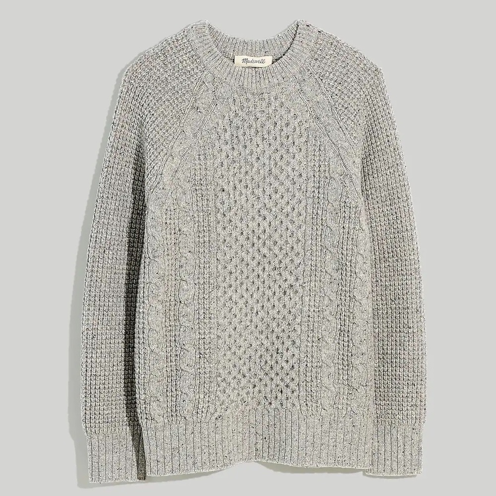 NWT Madewell Cableknit Fisherman Sweater - Picture 4 of 6